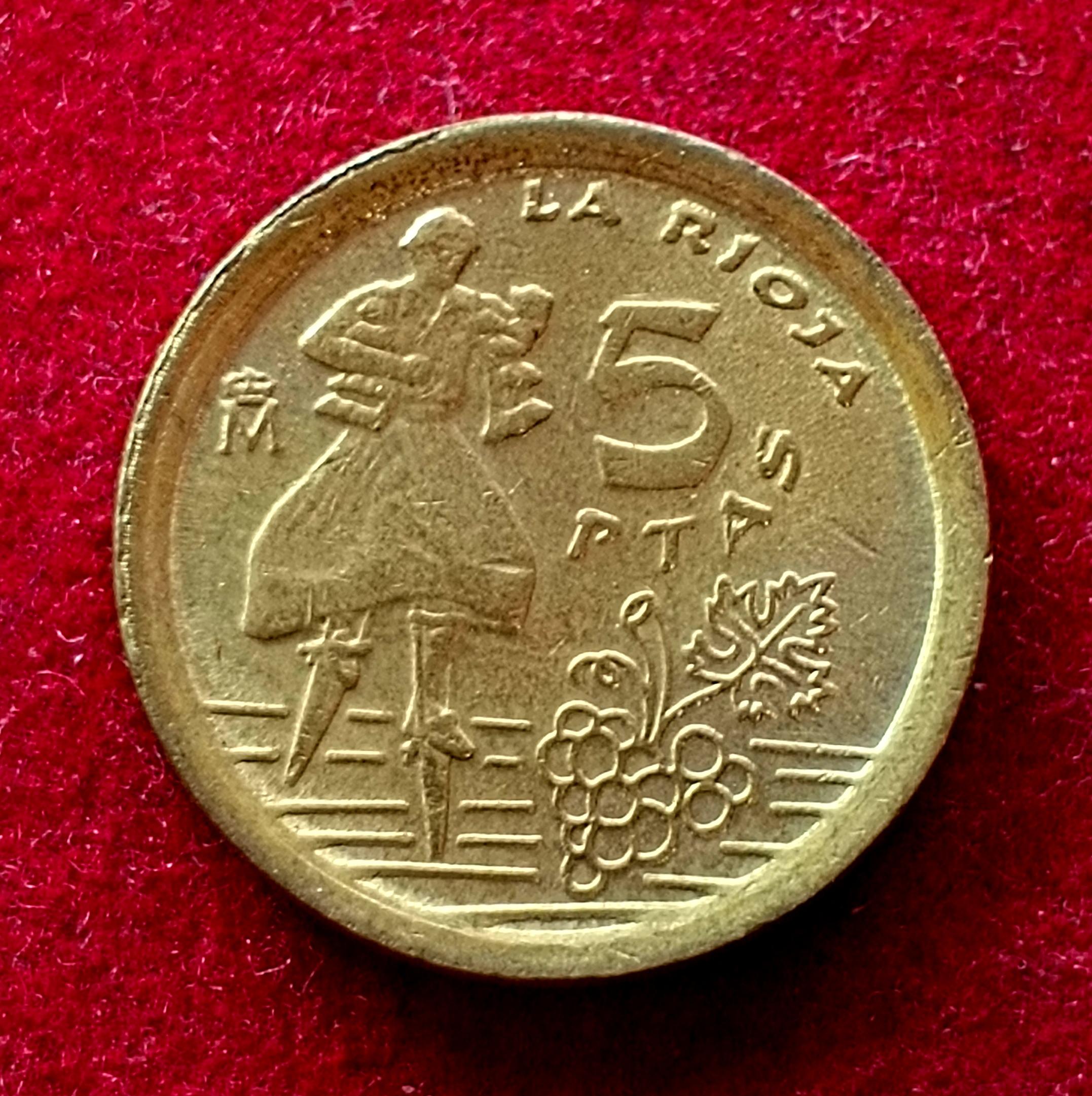 Spain 5 Pesetas La Rioja 1996 Commemorative Coin