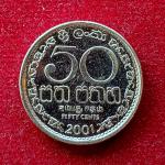 Sri Lanka 50 Cents 2001 Coin