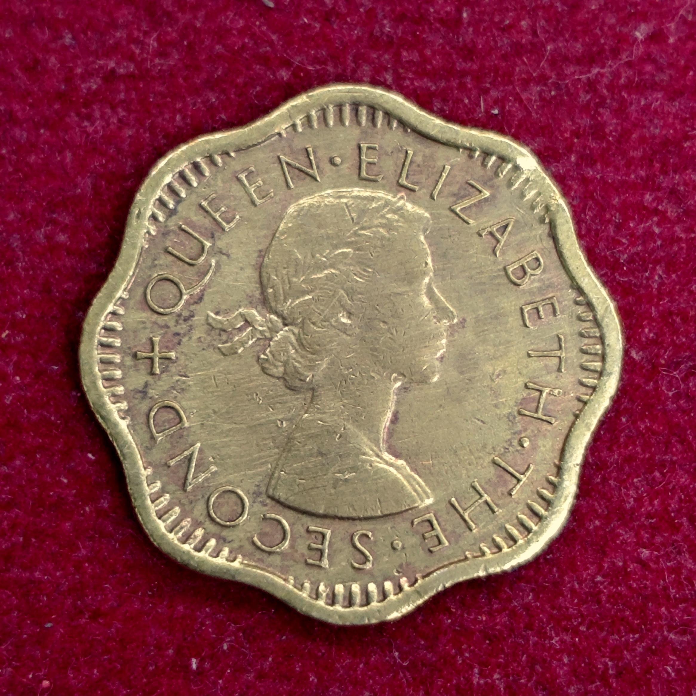 Sri Lanka (Ceylon) 2 Cents - Elizabeth II 1st portrait 1957 Coin