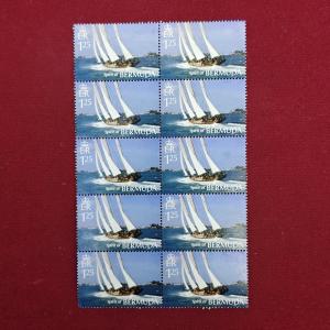 Stamp :- Bermuda 125c – Spirit of Bermuda Sailing Ship Strip of 10 Stamps
