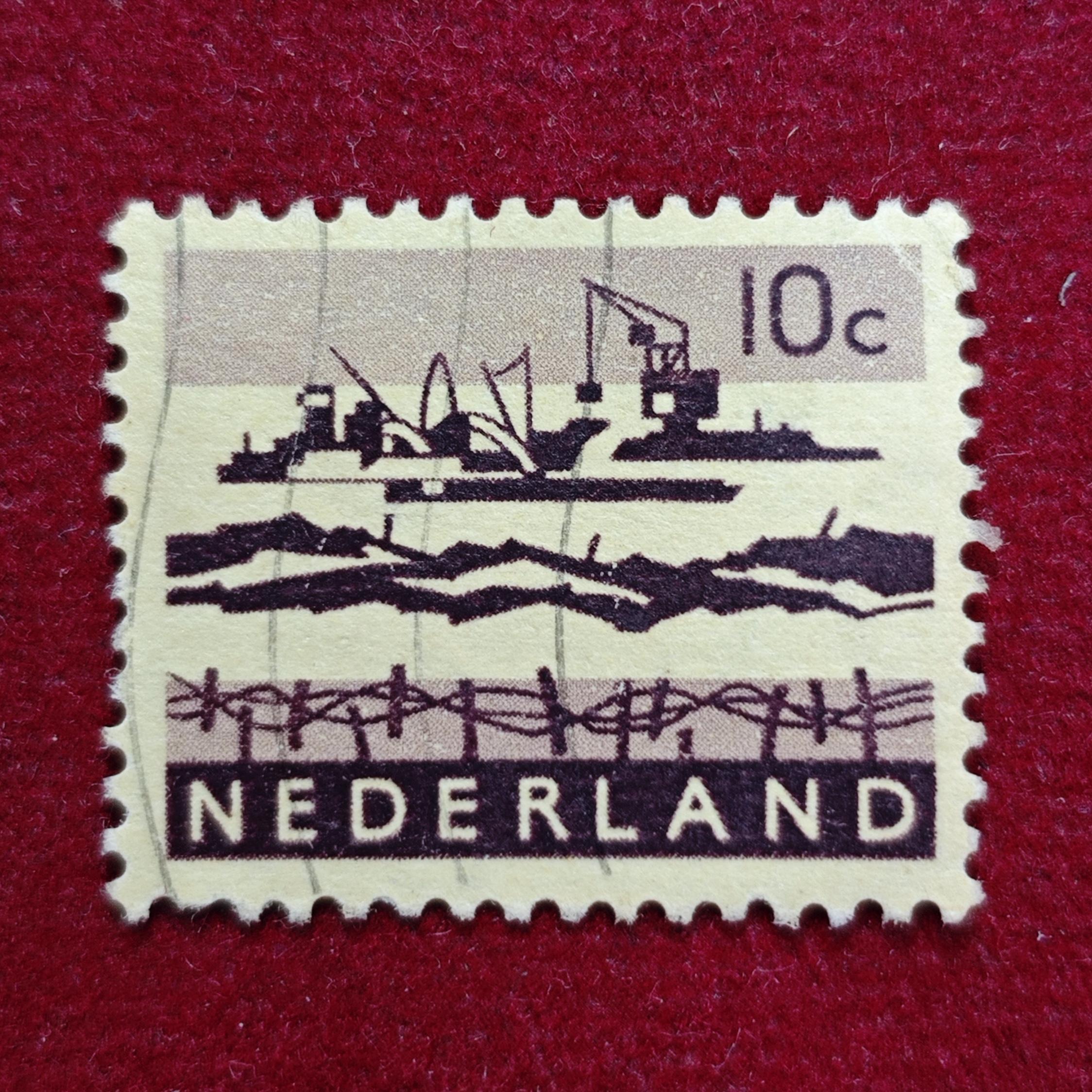 Stamp :- Nederland 1953 – 10 Cent North Sea Flood Disaster Relief Issue