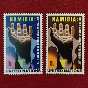 Stamp :- United Nations 10¢ & 18¢ “Namibia: United Nations Direct Responsibility” Stamps
