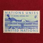 Stamp :- United Nations 6¢ “U.N. Building, Santiago, Chile” Stamp
