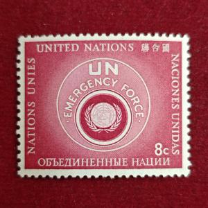 Stamp :- United Nations “UN Emergency Force” 8¢ Commemorative Stamp
