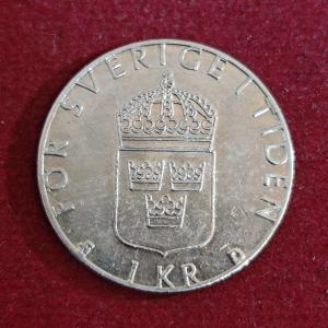 Sweden 1 Krona Carl XVI Gustaf 1989 Coin