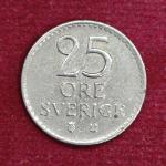 Sweden 25 Ore Gustaf VI Adolf 1963 Coin