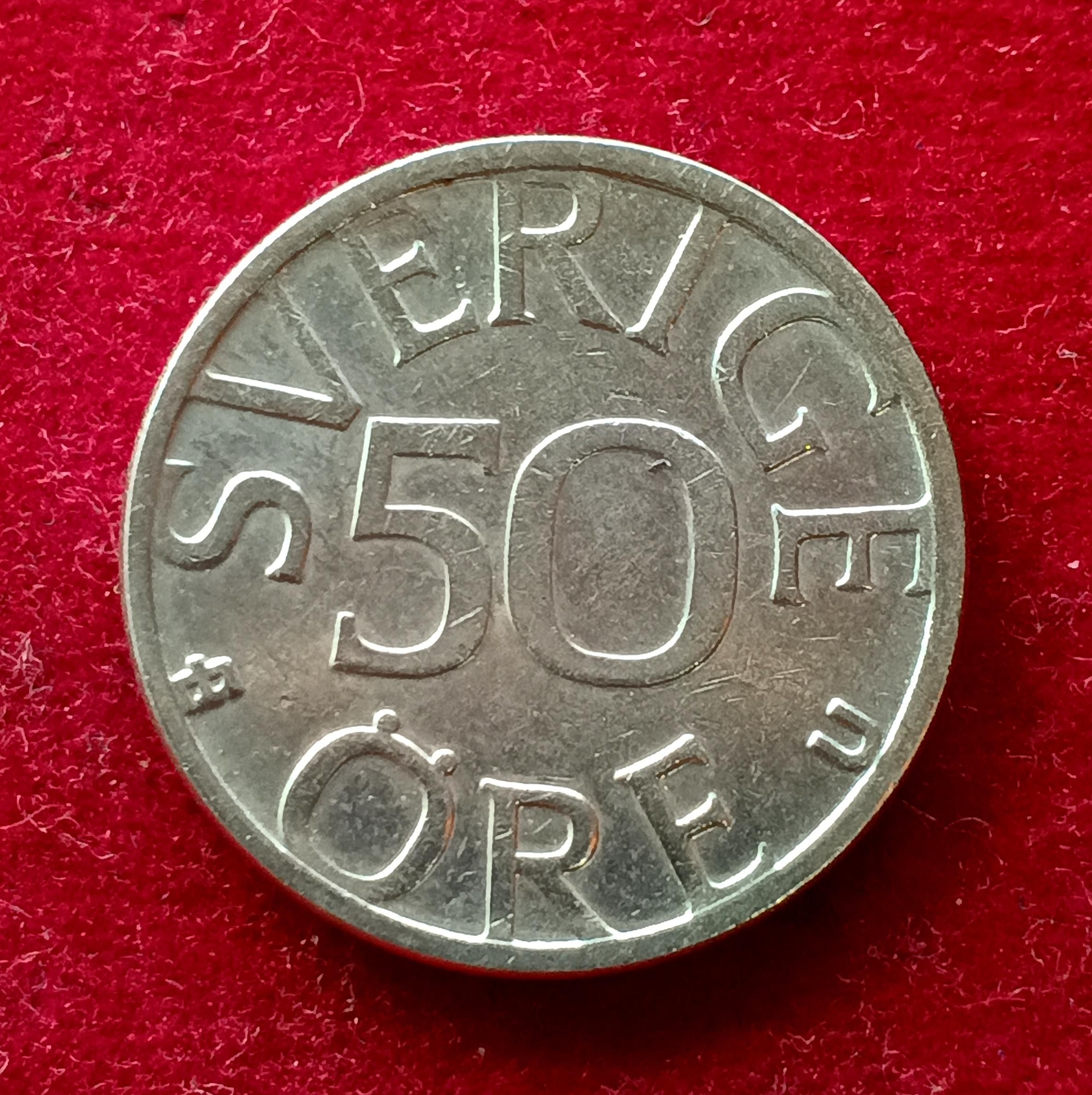 Sweden 50 Ore Carl XVI Gustaf 1978 Coin
