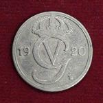 Sweden 50 Ore Gustaf V 1920 Coin