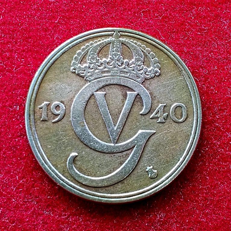 Sweden 50 Ore Gustaf V 1940 Coin