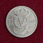 Sweden 50 Ore Gustaf V 1940 Coin