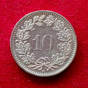 Switzerland 10 Rappen 1989 Coin