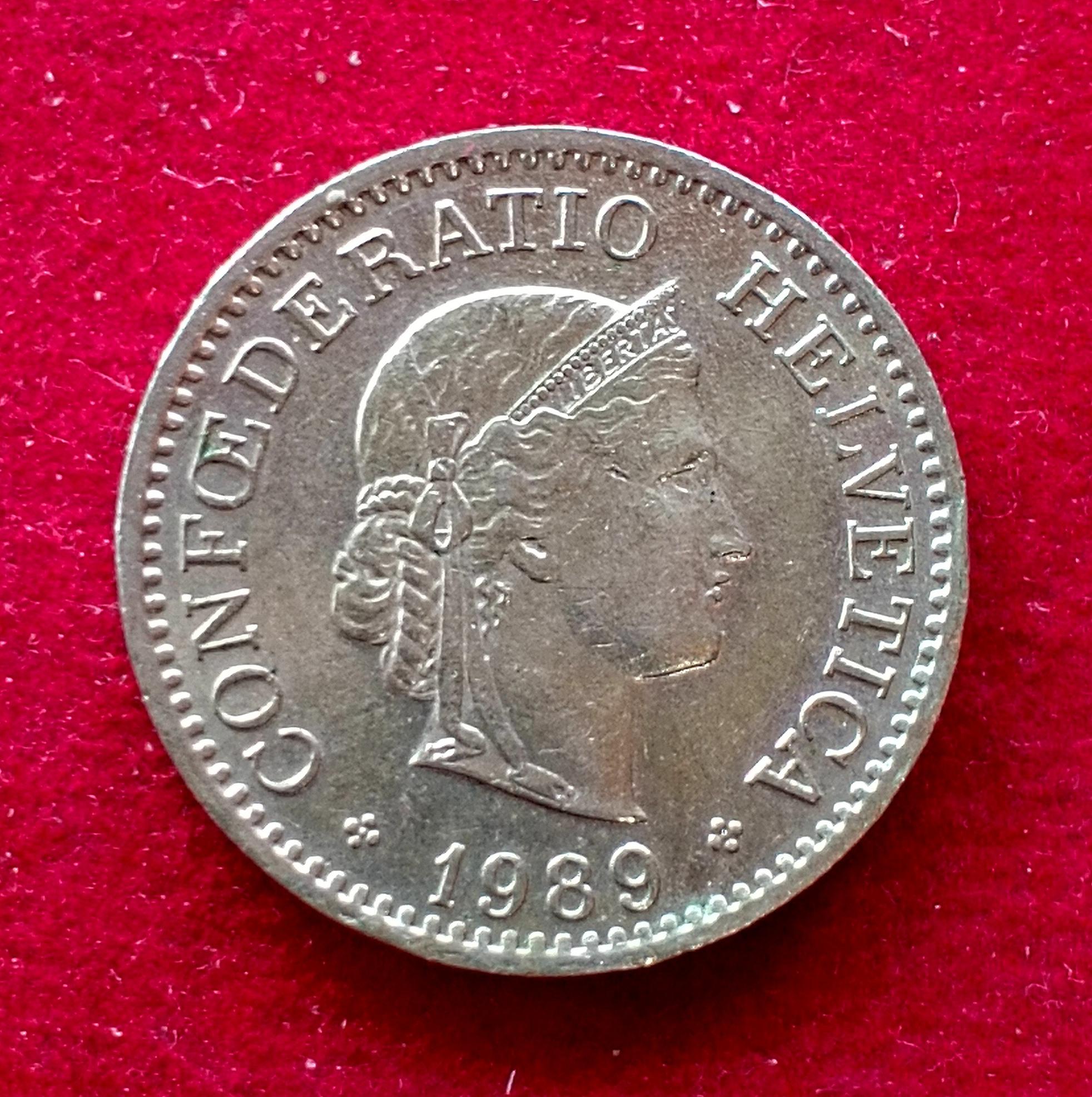 Switzerland 10 Rappen 1989 Coin