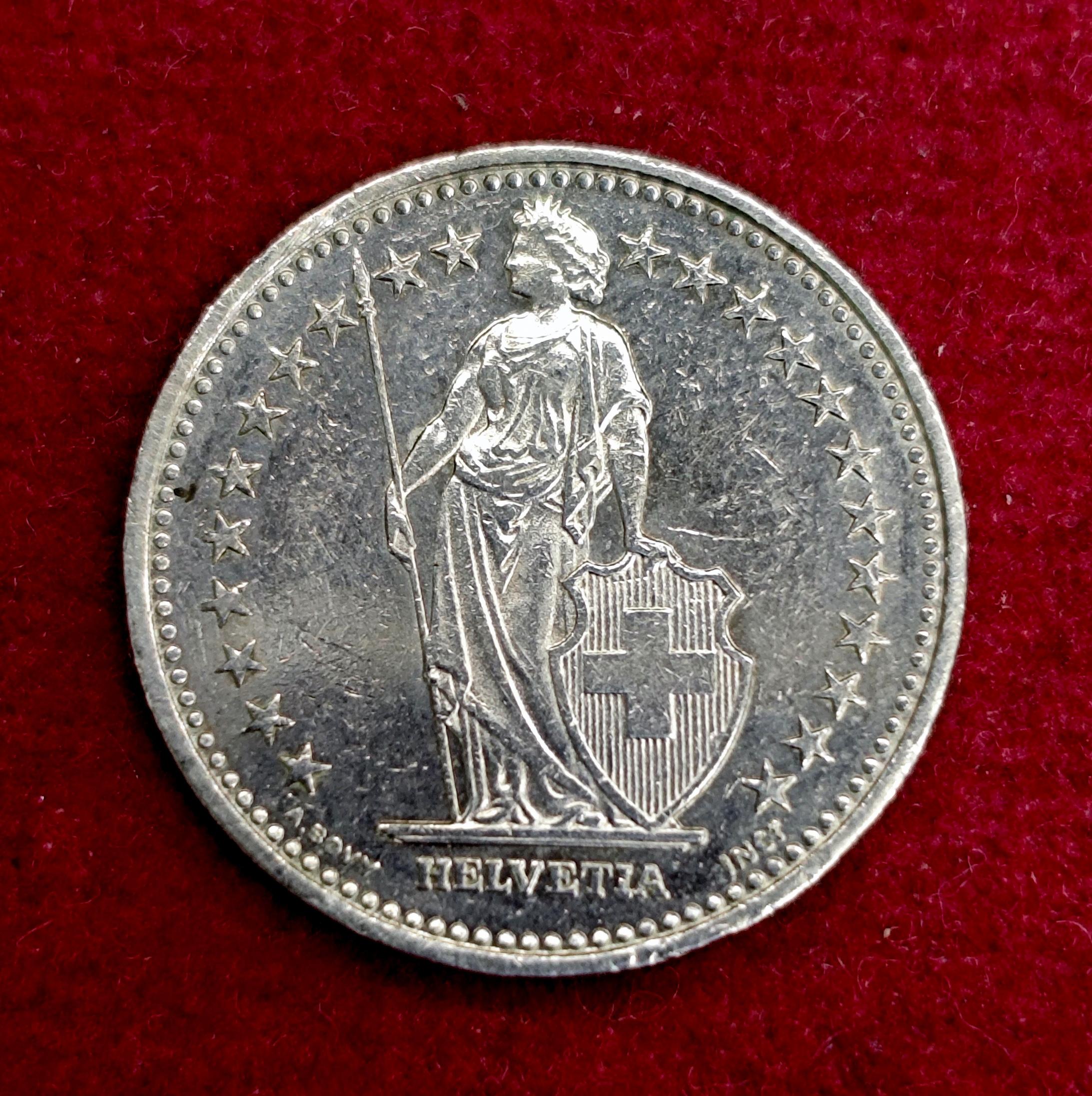 Switzerland 1/2 Franc Helvetia standing 1983 Coin
