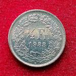 Switzerland 1/2 Franc Helvetia standing 1988 Coin