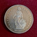 Switzerland 2 Francs Helvetia standing 1991 Coin