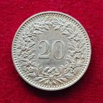 Switzerland 20 Rappen Libertas 1931 Coin