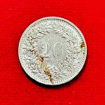 Switzerland 20 Rappen Libertas 1970 Coin