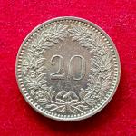 Switzerland 20 Rappen Libertas 1982 Coin
