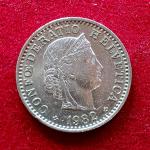 Switzerland 20 Rappen Libertas 1982 Coin