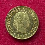 Switzerland 5 Rappen Libertas 2012 Coin