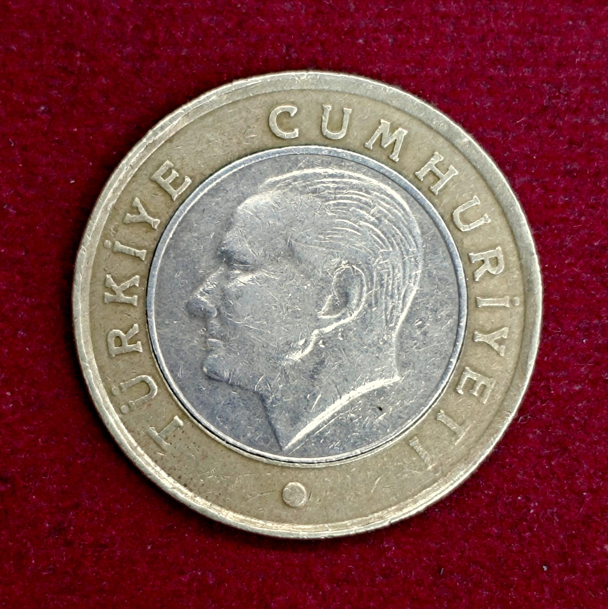 Turkey 1 Lira 2009 Coin