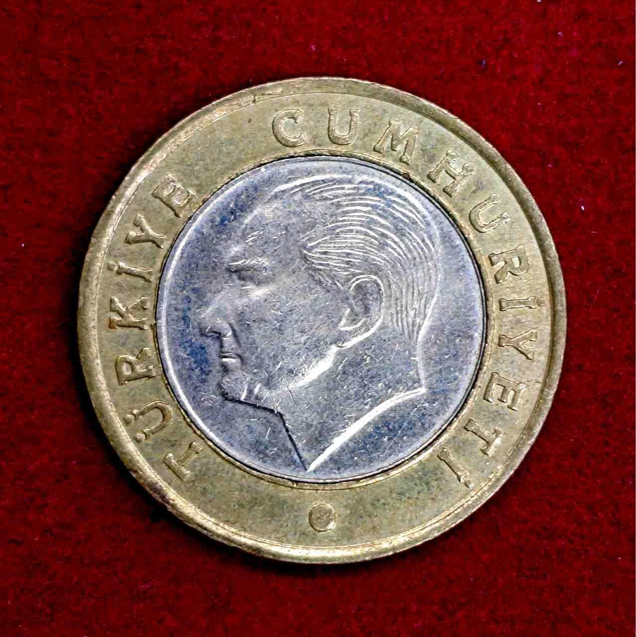 Turkey 1 Lira 2009 Coin