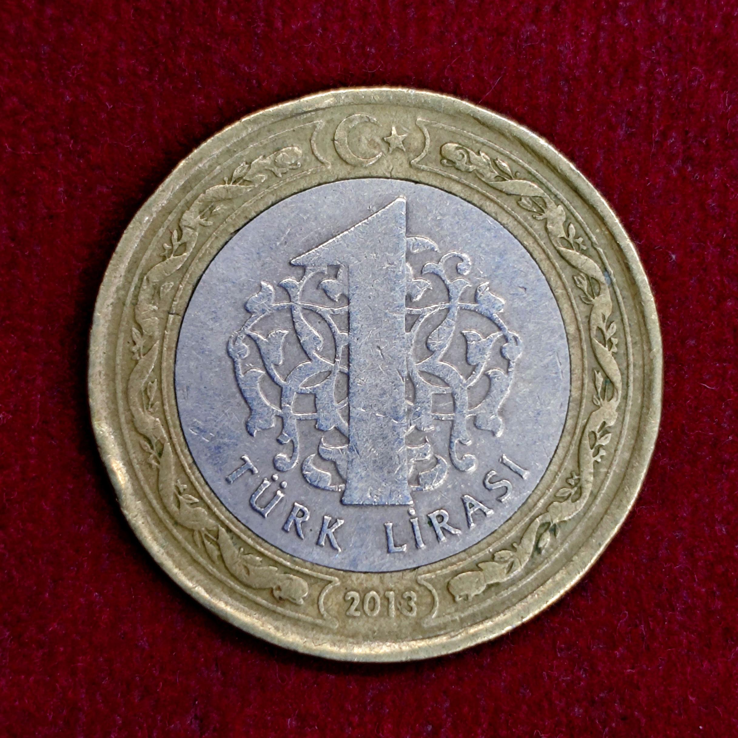 Turkey 1 Lira 2013 Coin