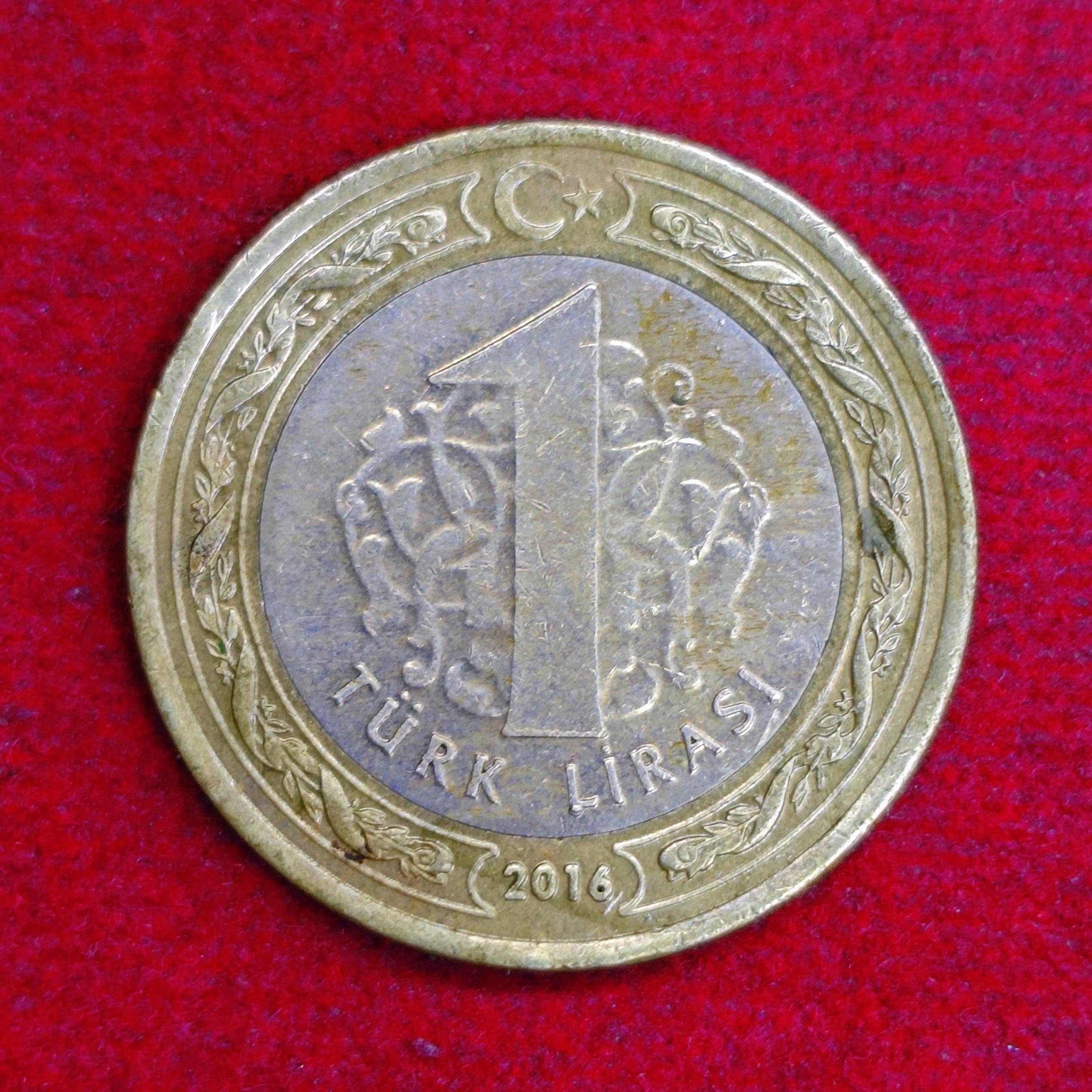 Turkey 1 Lira 2016 Coin