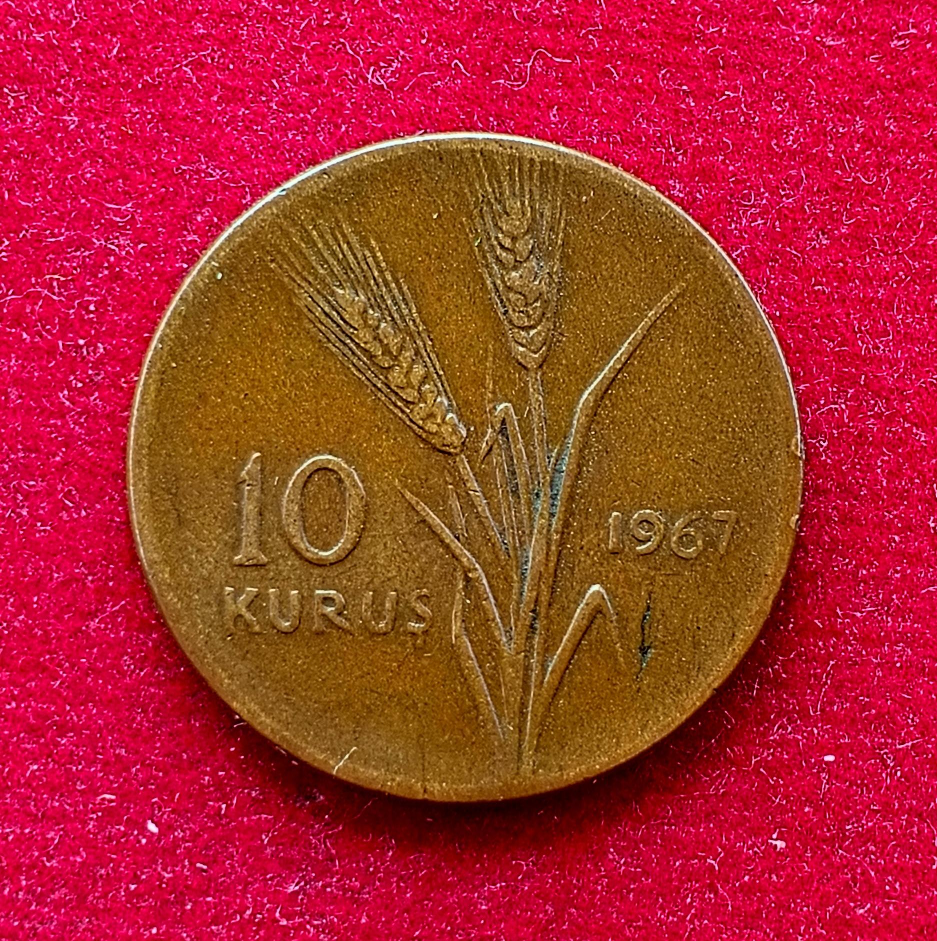 Turkey 10 Kurus 1967 Coin