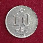 Turkey 10 Kurus 2006 Coin