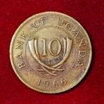Uganda 10 Cents 1966 Coin