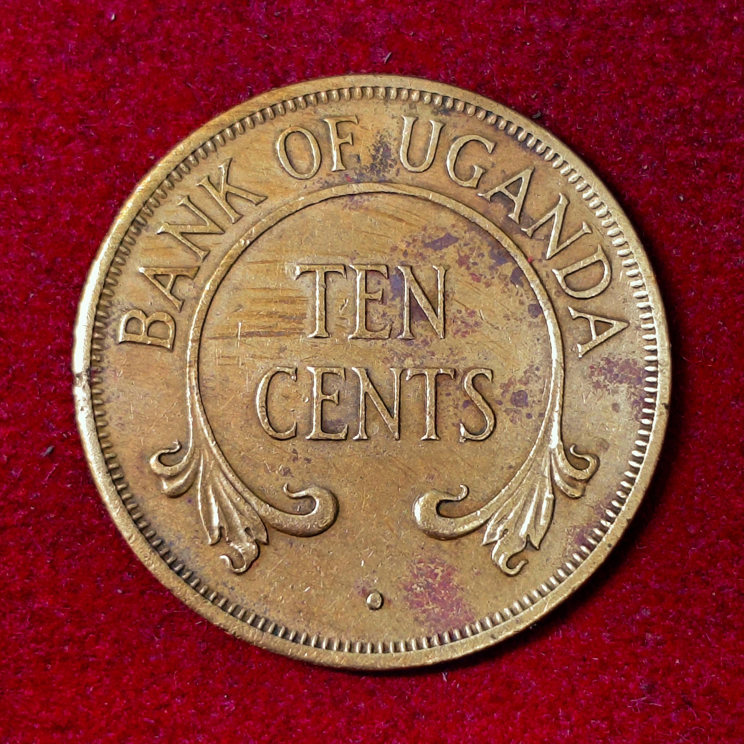 Uganda 10 Cents 1966 Coin