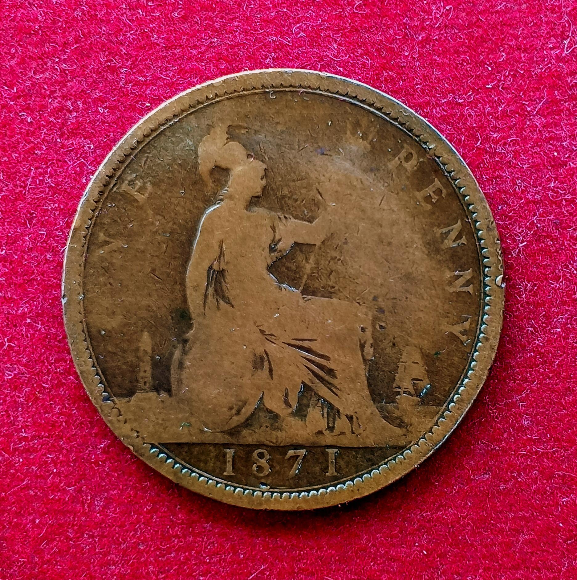 United Kingdom 1 Penny - Victoria 1871 Coin