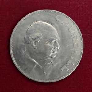 United Kingdom (UK) 1 Crown Elizabeth II Churchill 1965 Commemorative Coin