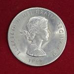 United Kingdom (UK) 1 Crown Elizabeth II Churchill 1965 Commemorative Coin
