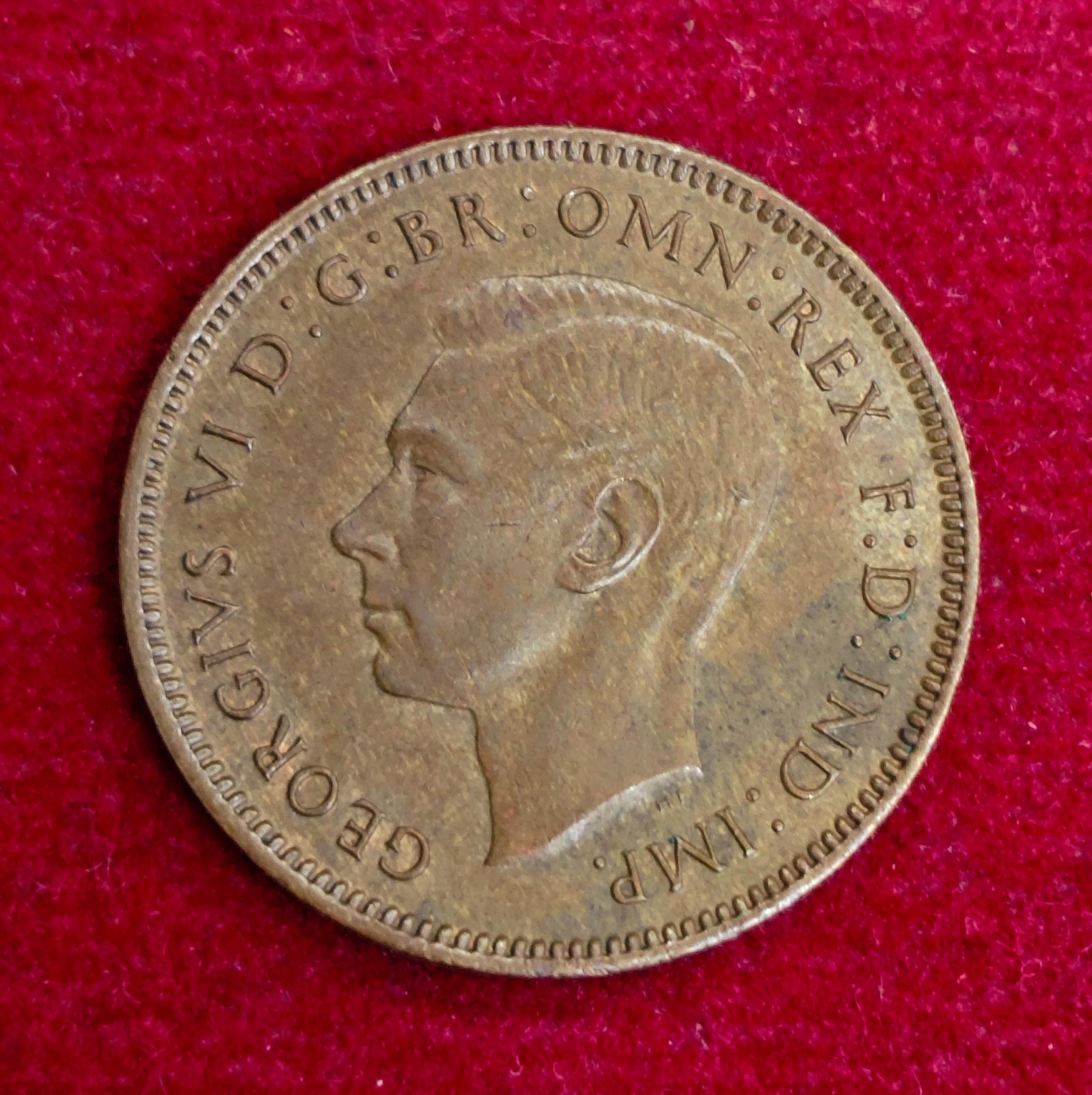 United Kingdom (UK) 1 Farthing George VI 1941 Coin