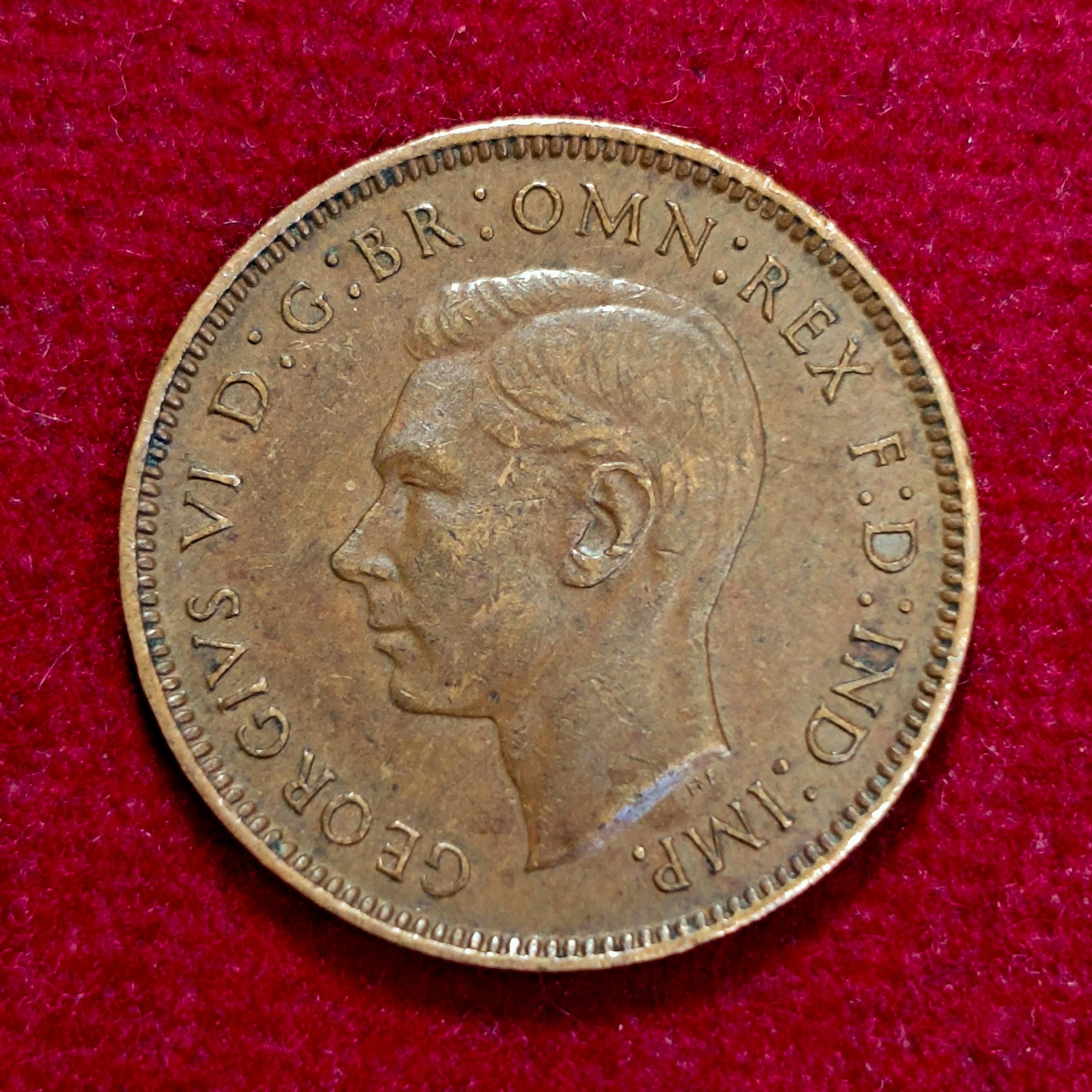United Kingdom (UK) 1 Farthing George VI 1943 Coin