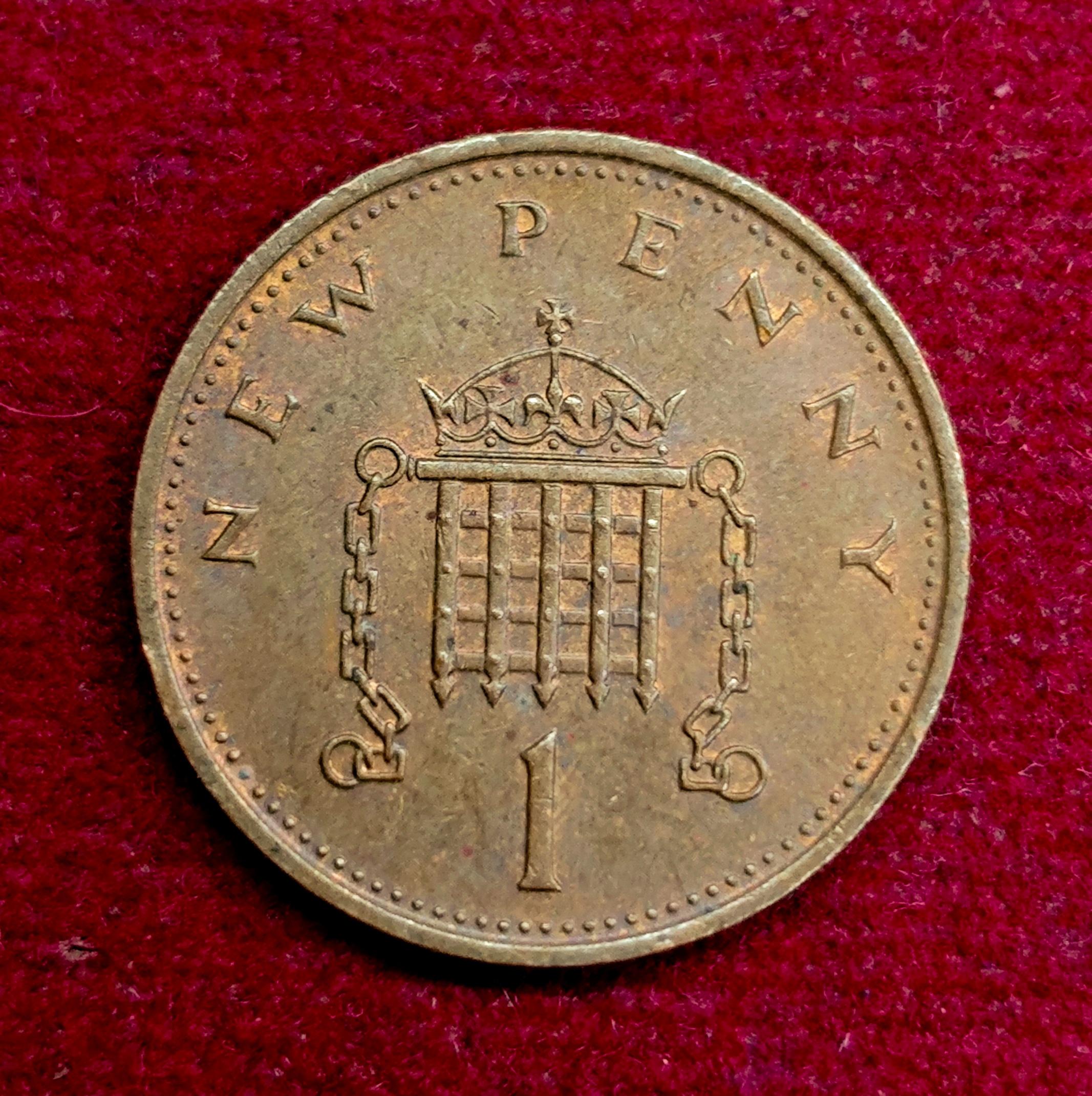 United Kingdom (UK) 1 New Penny Elizabeth II 1981  Coin