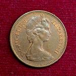 United Kingdom (UK) 1 New Penny Elizabeth II 1981  Coin