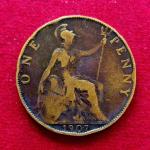 United Kingdom (UK) 1 Penny Edward VII 1907 Coin
