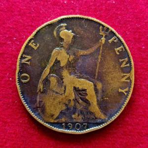 United Kingdom (UK) 1 Penny Edward VII 1907 Coin