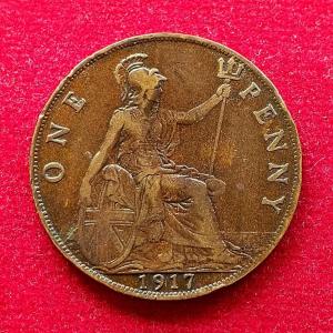 United Kingdom (UK) 1 Penny Edward VII 1917 Coin