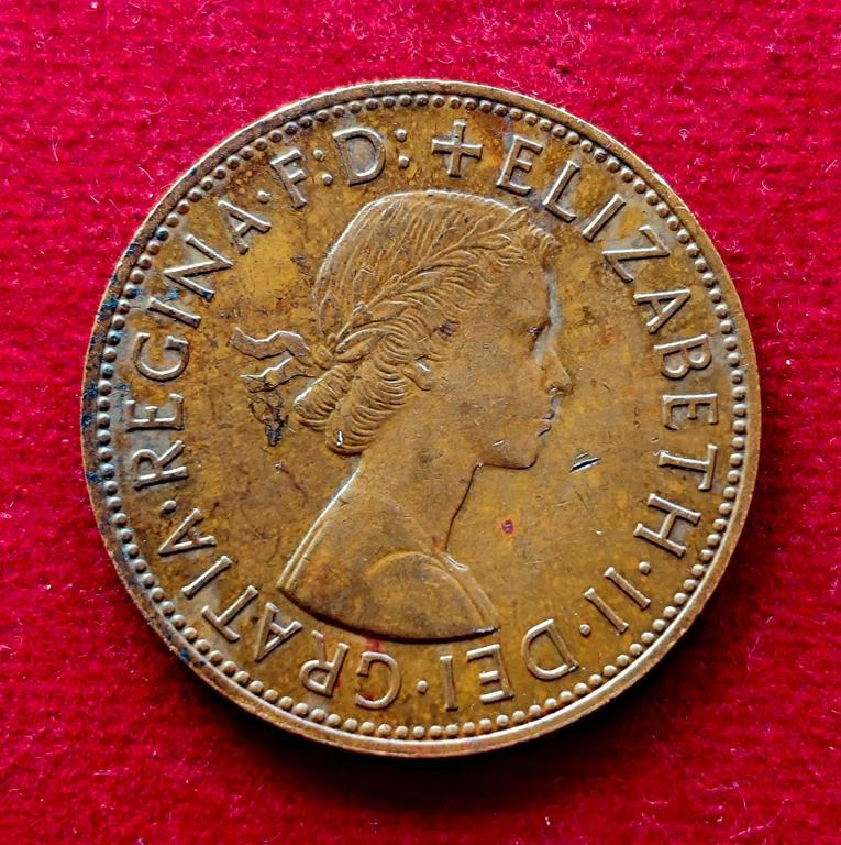 United Kingdom (UK) 1 Penny Elizabeth II 1963 Coin