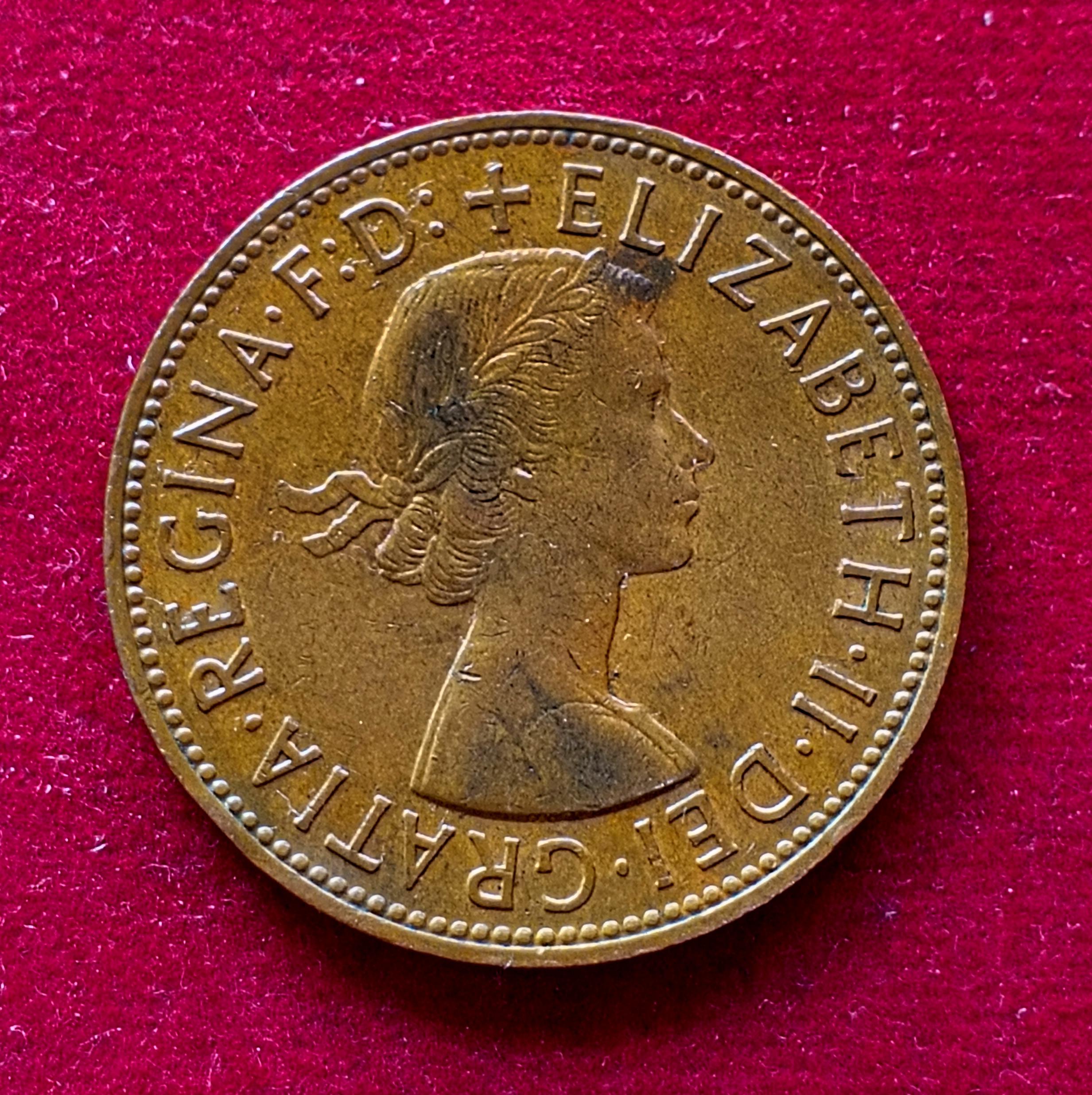 United Kingdom (UK) 1 Penny Elizabeth II 1963 Coin