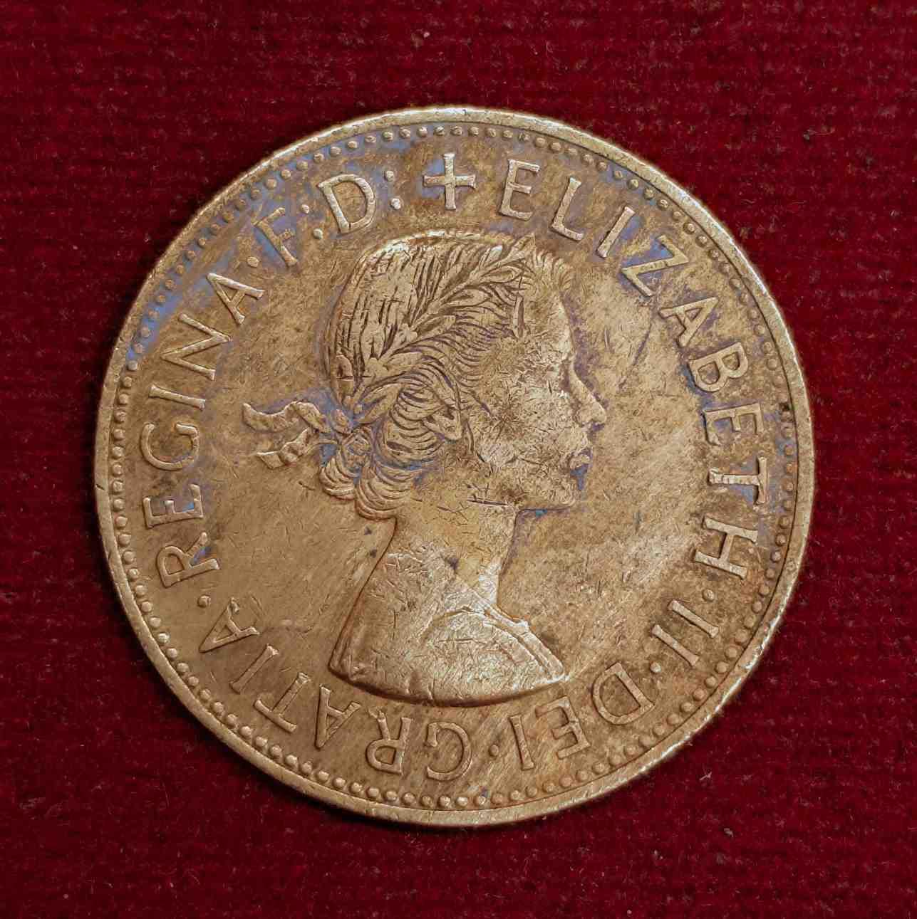 United Kingdom (UK) 1 Penny Elizabeth II 1965 Coin