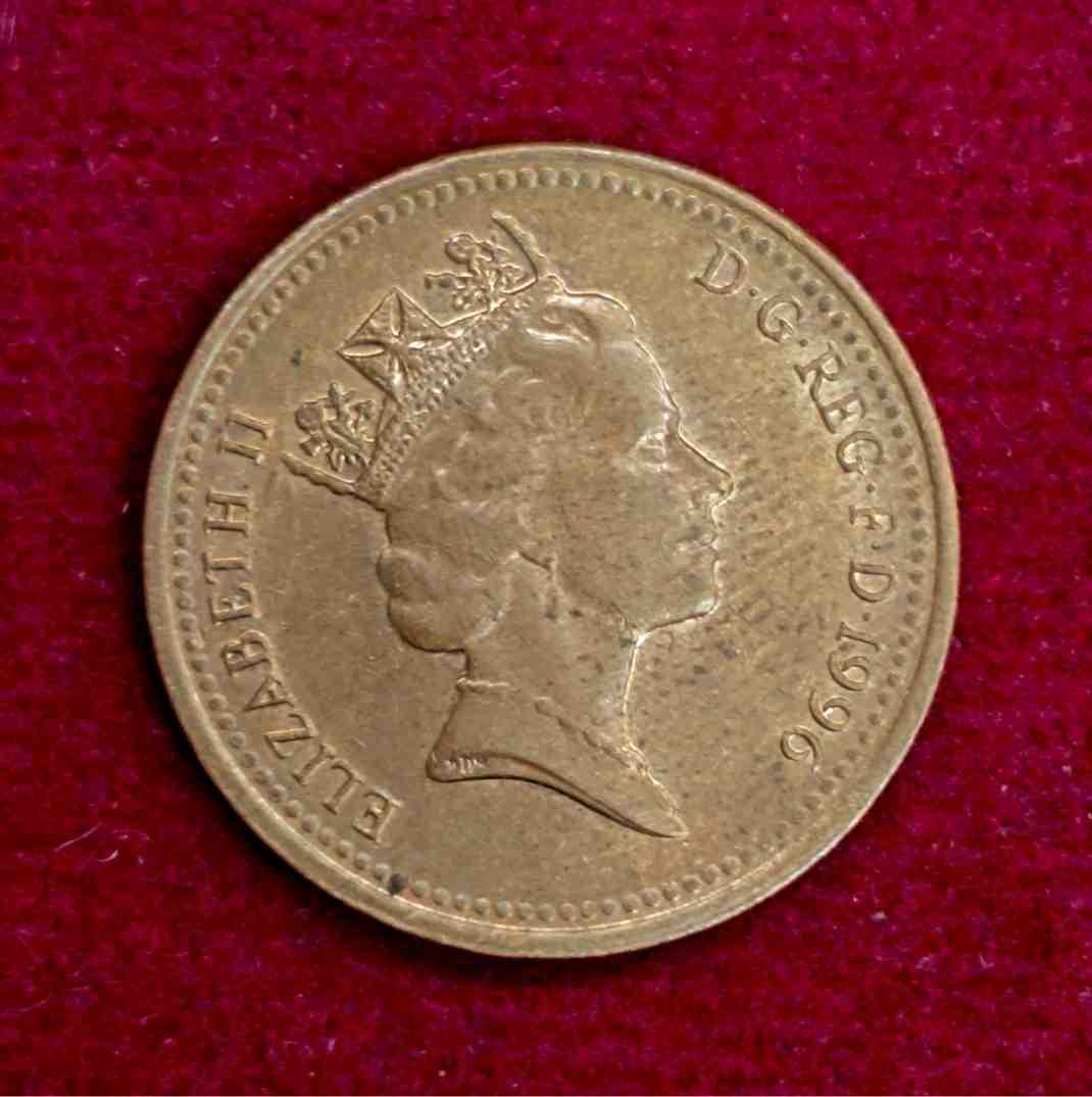 United Kingdom (UK) 1 Penny Elizabeth II 1996 Coin