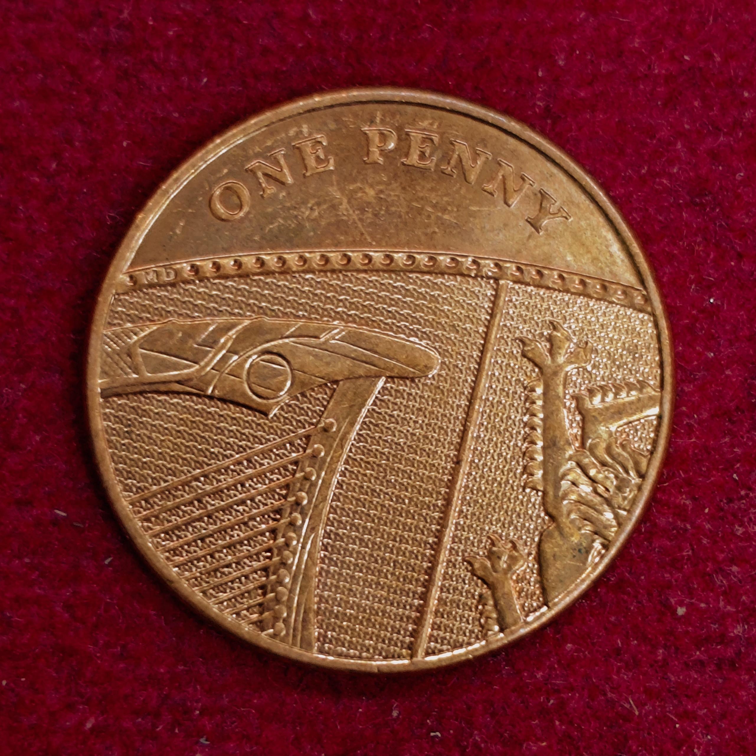 United Kingdom (UK) 1 Penny Elizabeth II 2010 Coin
