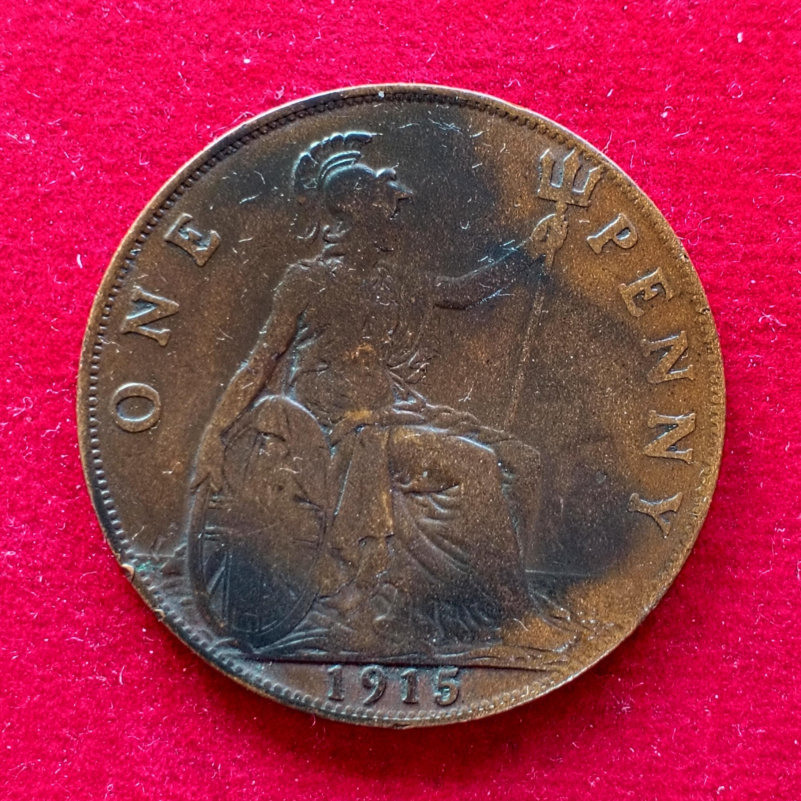United Kingdom (UK) 1 Penny George V 1915 Coin