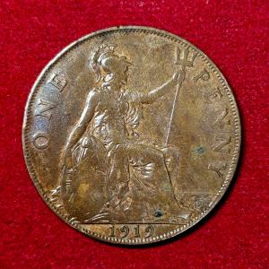 United Kingdom (UK) 1 Penny George V 1919 Coin