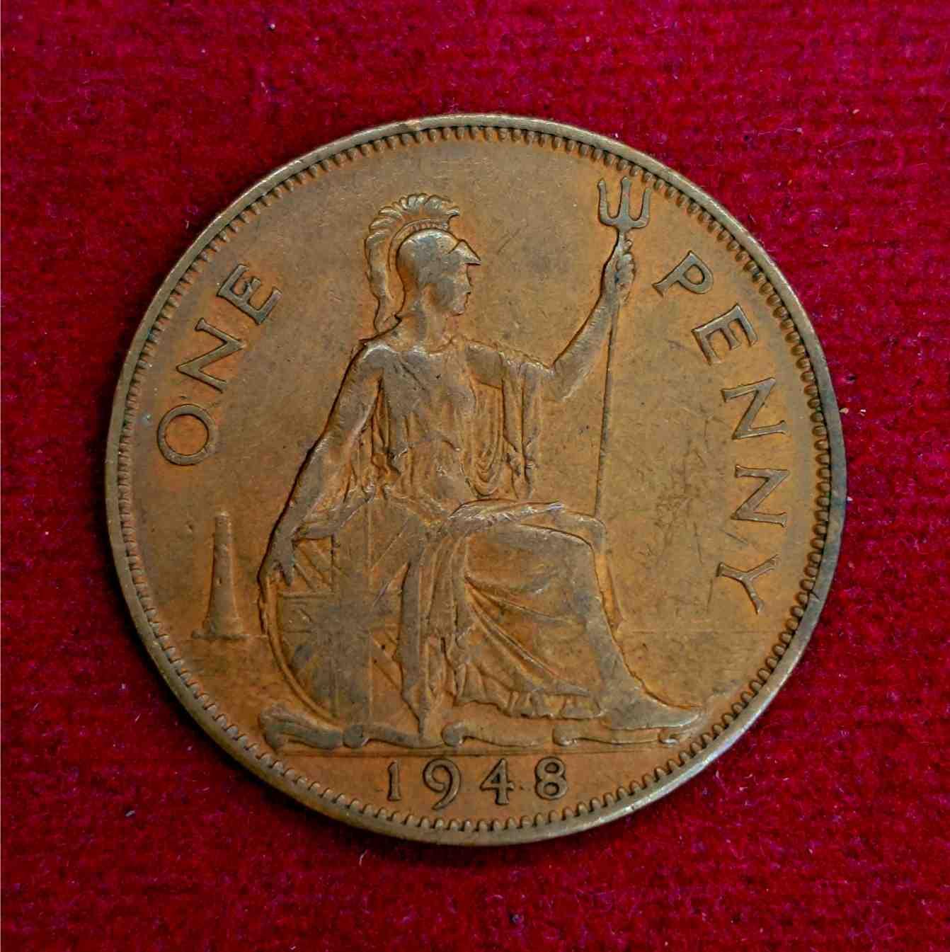 United Kingdom (UK) 1 Penny George VI 1948 Coin